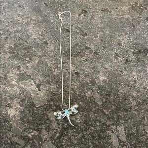 Elegant Silver Dragonfly Necklace